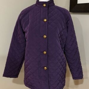 **HABAND* Vintage Purple x Gold Quilted Jacket